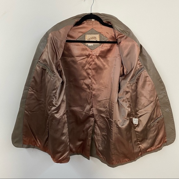 Vintage Western Style Leather Jacket Blazer - Picture 13 of 16